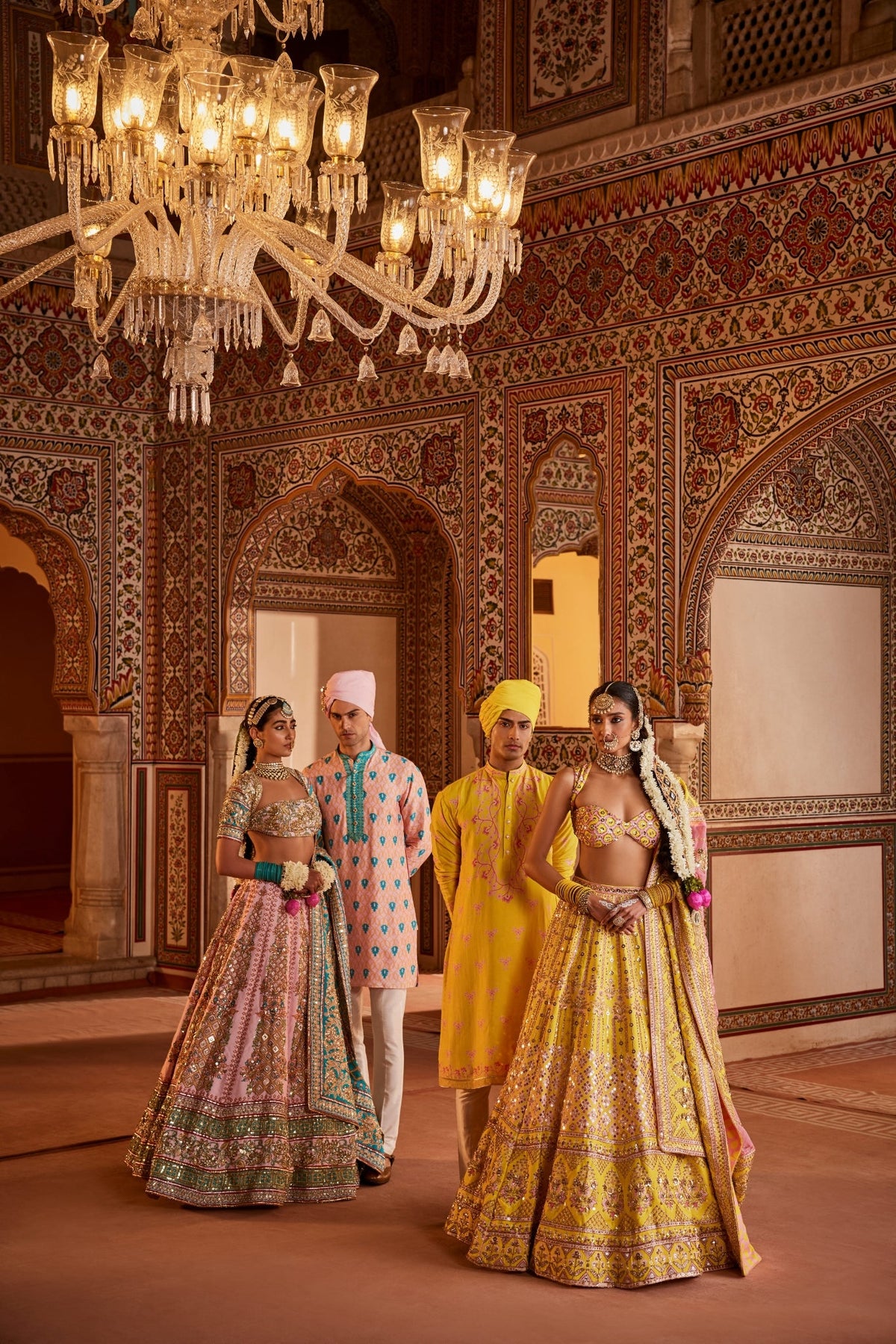 yellow Lehenga Set With Hot-Cut Blouse