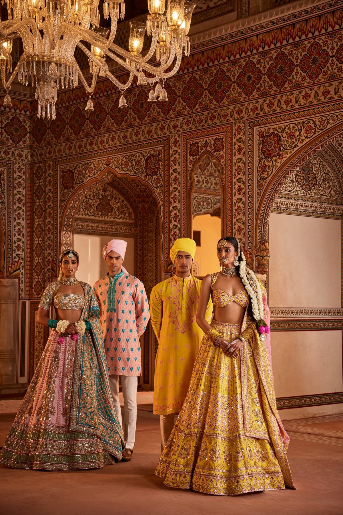 yellow Lehenga Set With Hot-Cut Blouse