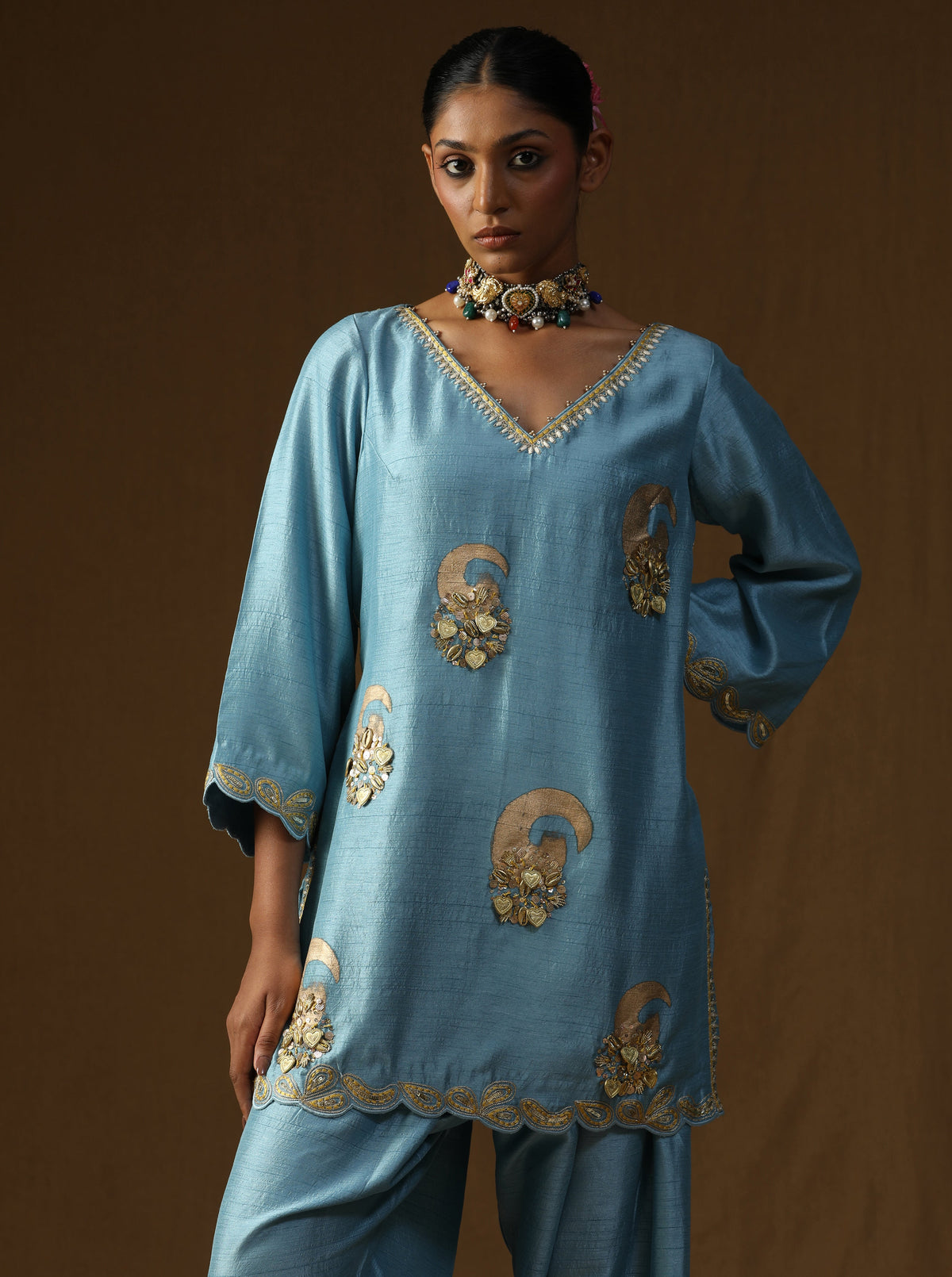 Vrinda — Neel Madhur Embroidered Suit Set