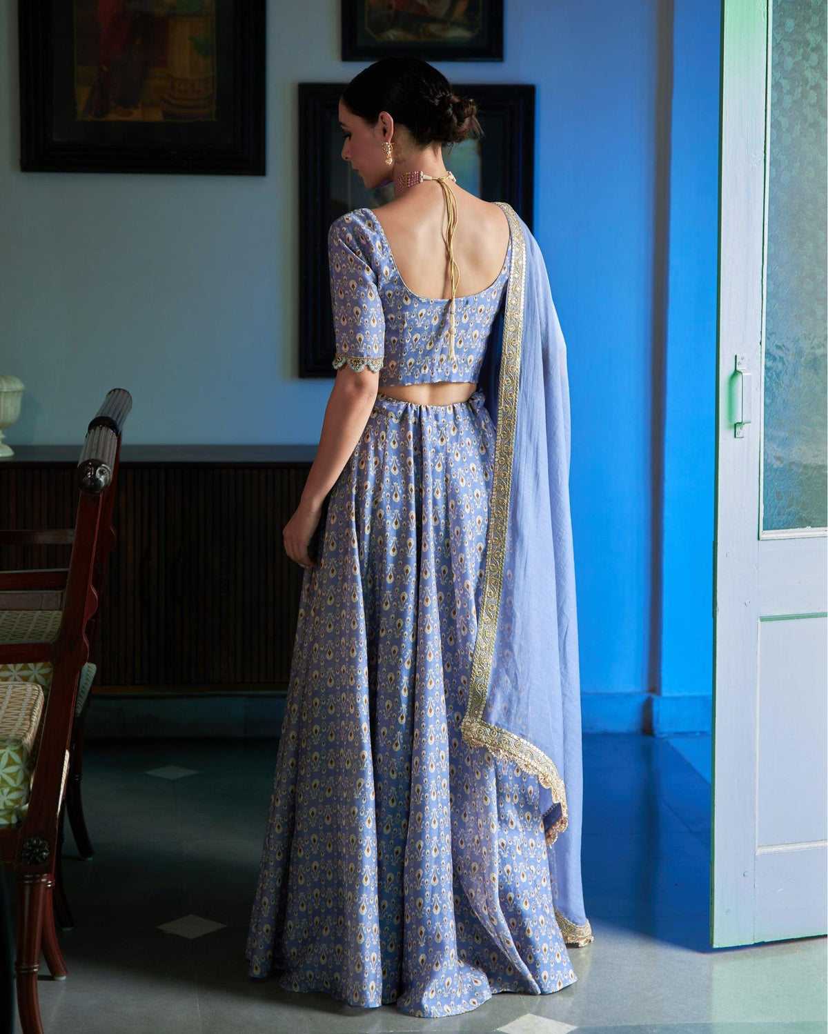 Kasturi Chanderi Lehenga Set