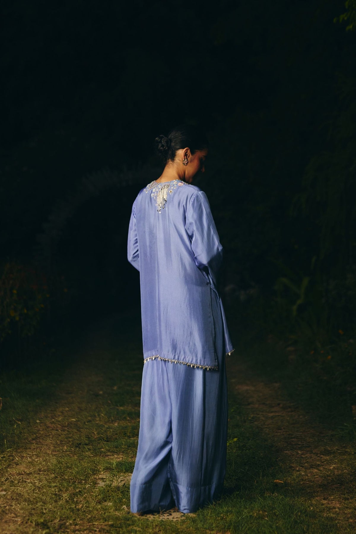 KURTA WITH HEAVY YOKE PAIRED WITH FARSHI SALWAR  AND DUPATTA