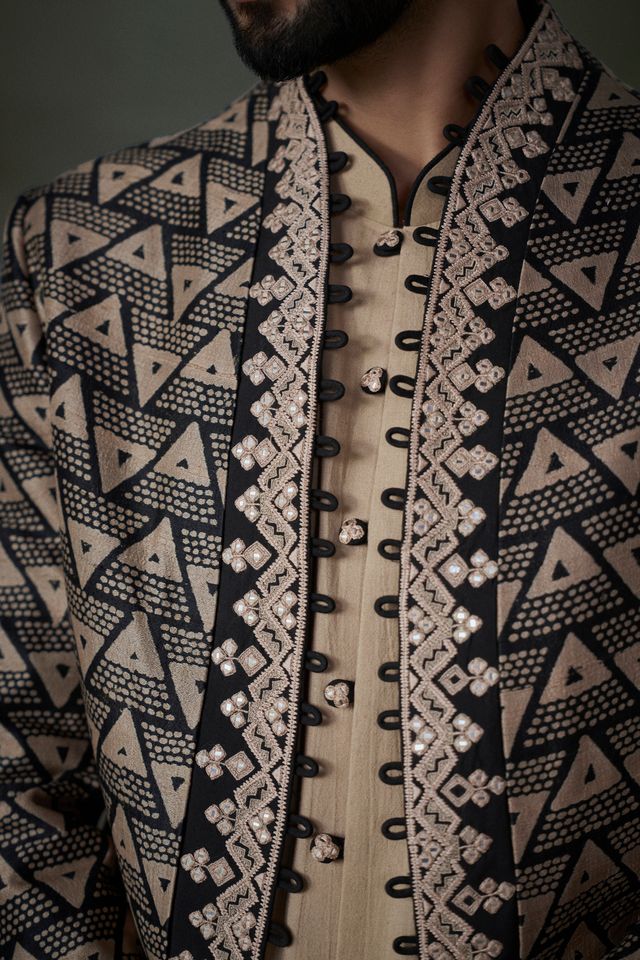 Kurta Jacket Pant Set