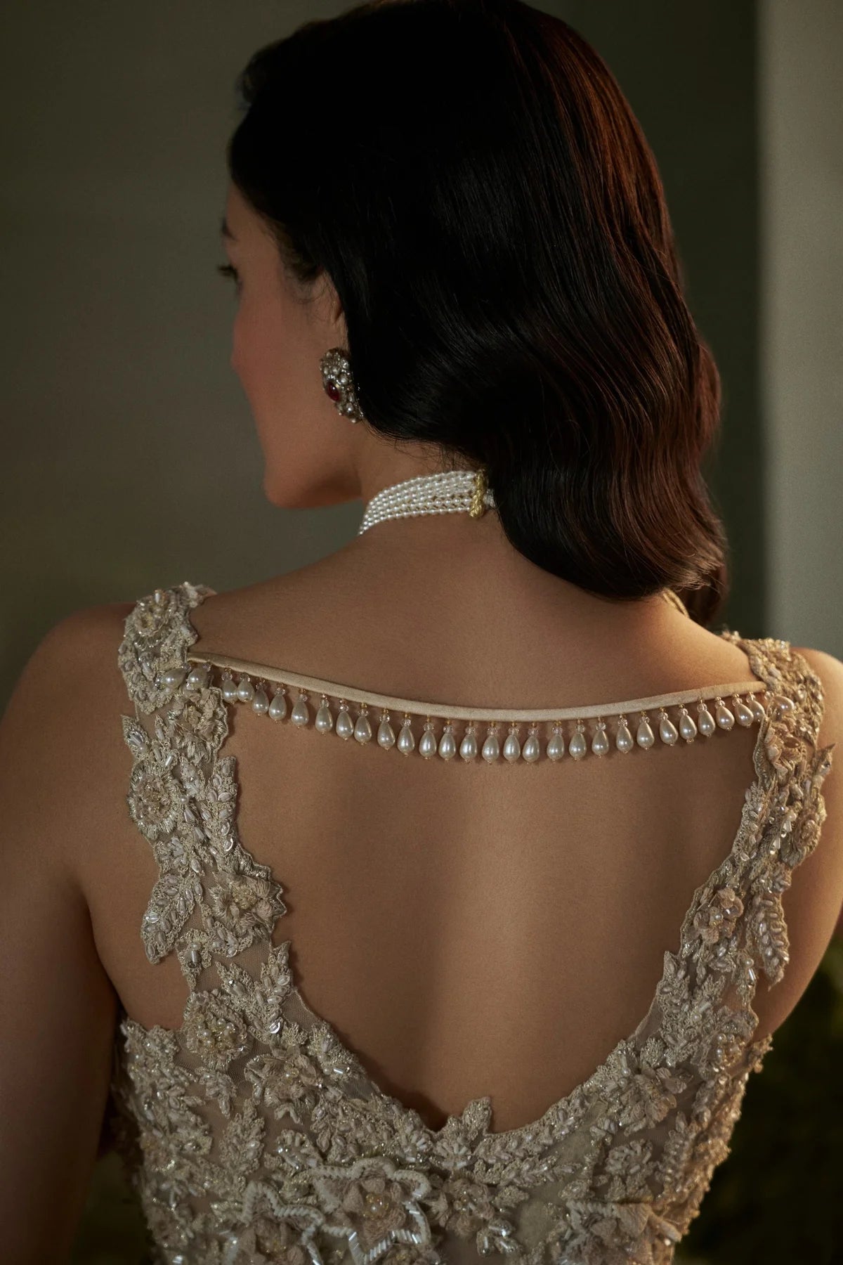 Cream peplum top and Sharara set