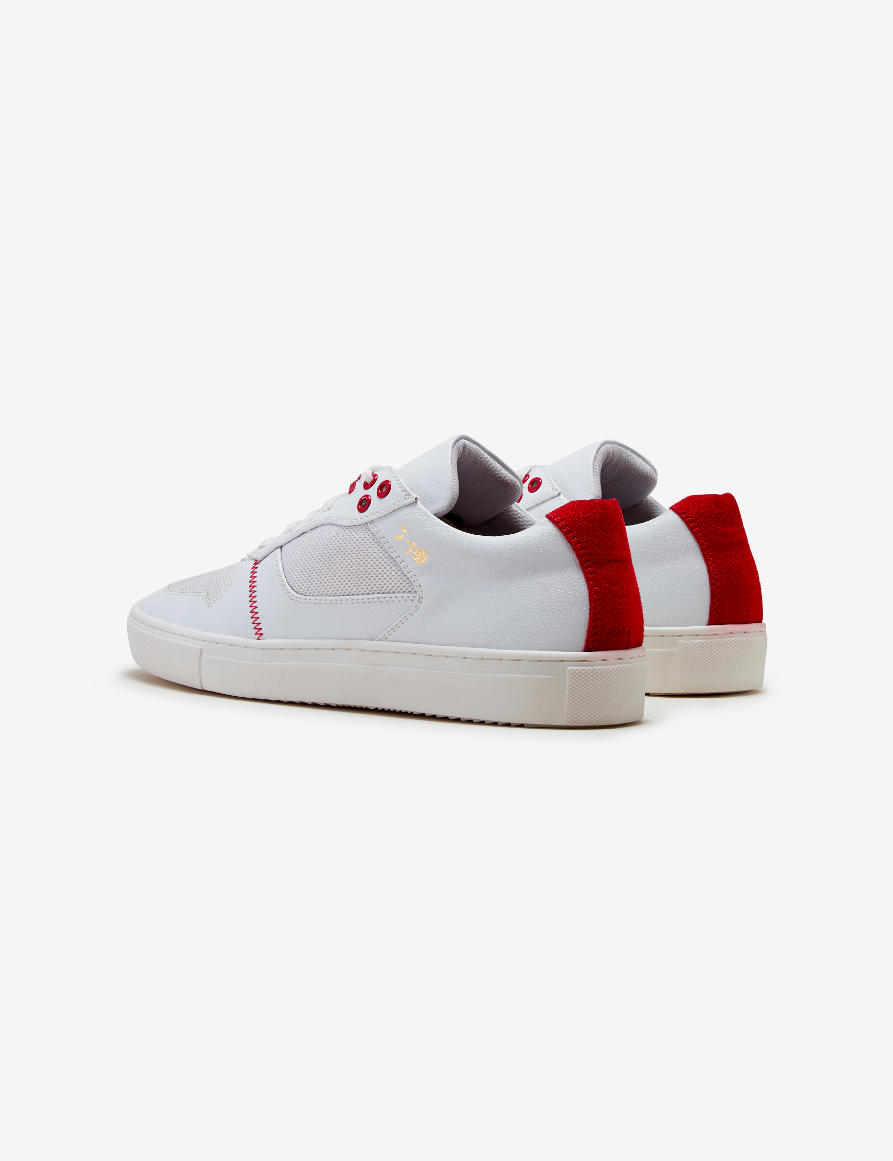 White Red Low-Top Sneakers Men