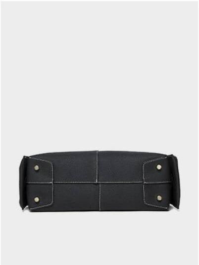 Pelle - Ladies leather Baguette Bag, col. black