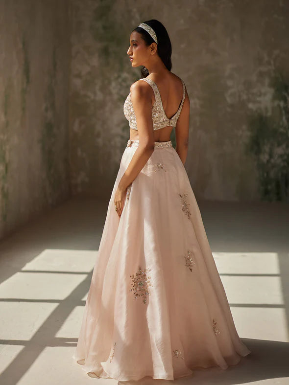 PRISTINE SILK ORGANZA LEHENGA SET