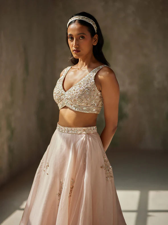 PRISTINE SILK ORGANZA LEHENGA SET