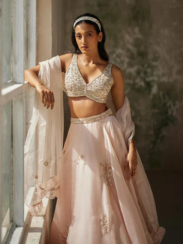 PRISTINE SILK ORGANZA LEHENGA SET