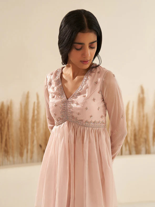 Iris Nude Sharara Set