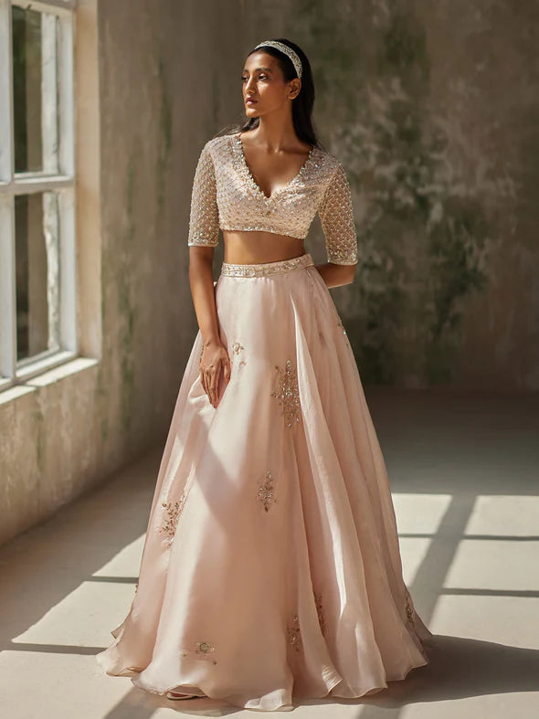 ELIXIR SILK ORGANZA LEHENGA SET