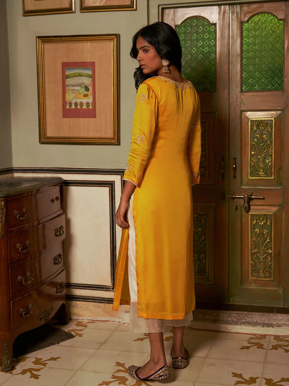 Mustard Yellow Kurta Set