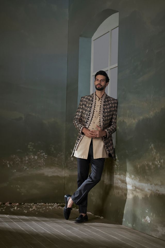 Kurta Jacket Pant Set