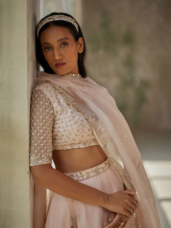 ELIXIR SILK ORGANZA LEHENGA SET