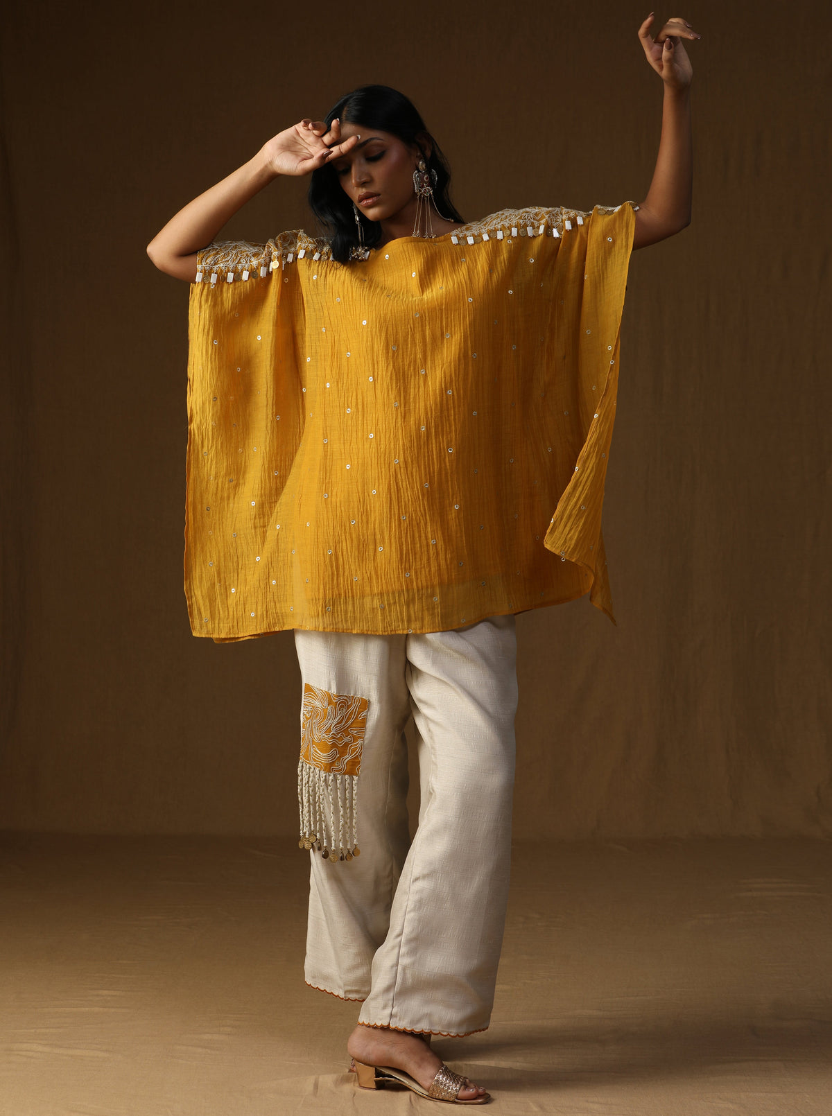 Noorika Set-Sunehri Noor Kaftan Co-ord set