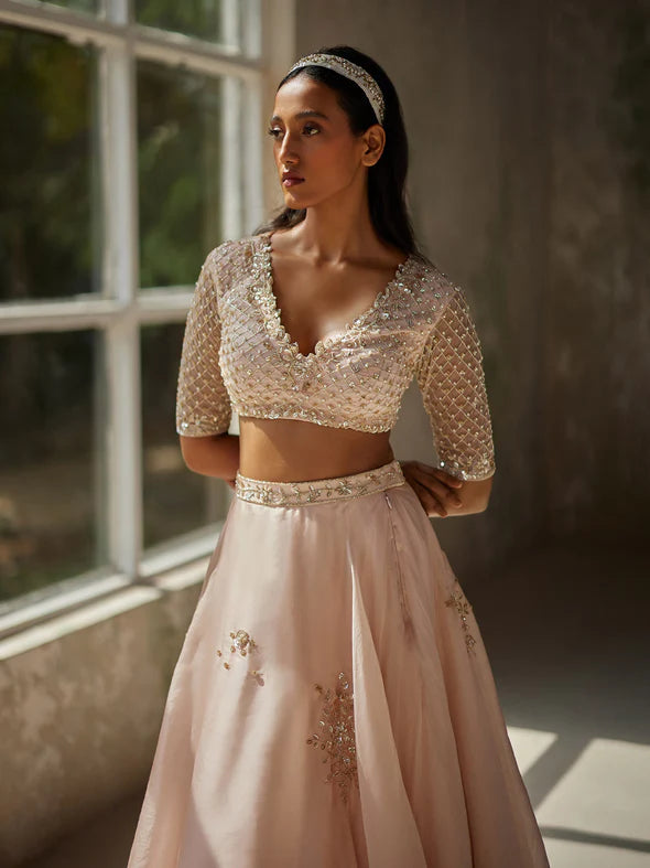 ELIXIR SILK ORGANZA LEHENGA SET
