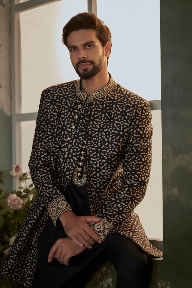 Achkan Kurta Trouser Set