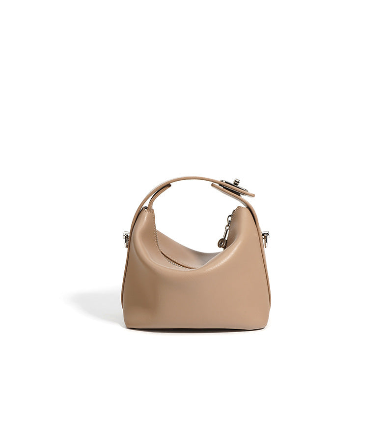 Liora- ladies leather handbag col.smoke powder