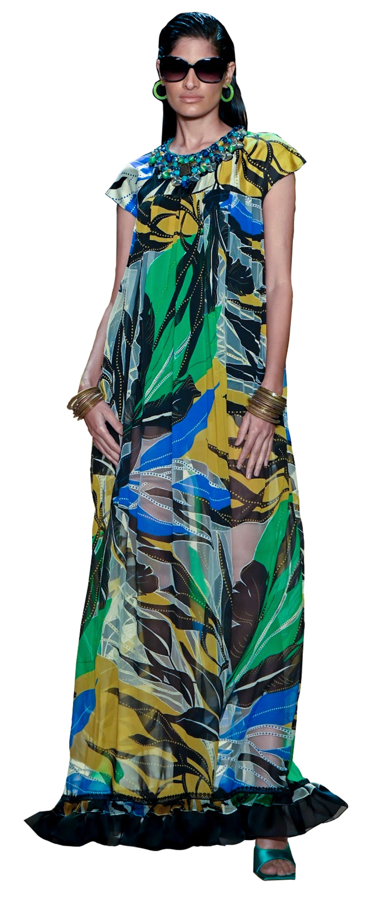 Satin long dress
