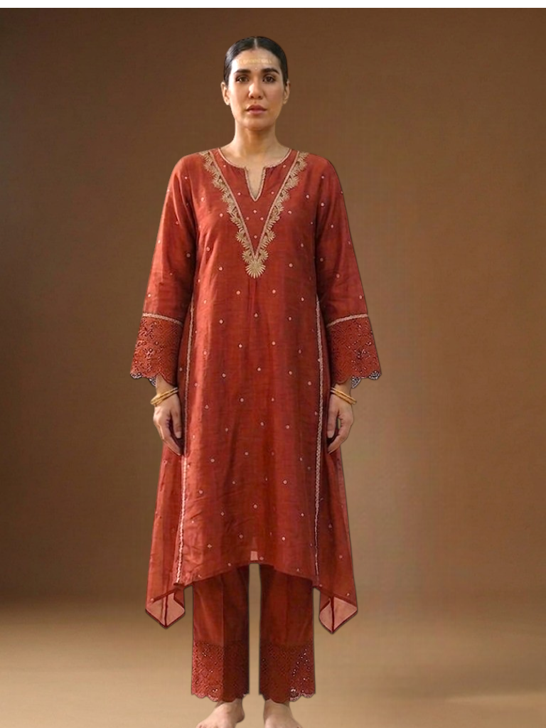 Sakhi Noor Narangi Kurta Set
