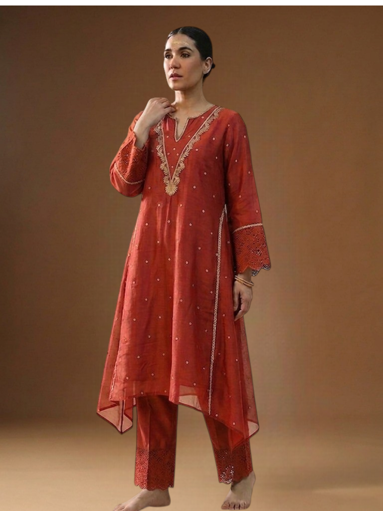 Sakhi Noor Narangi Kurta Set