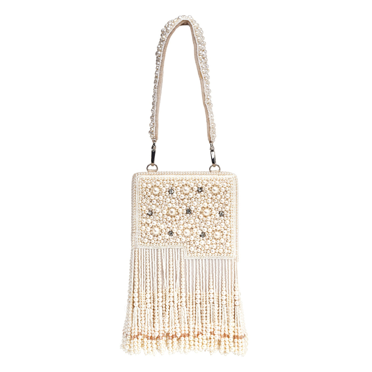 Pearl Drape Clutch Bag