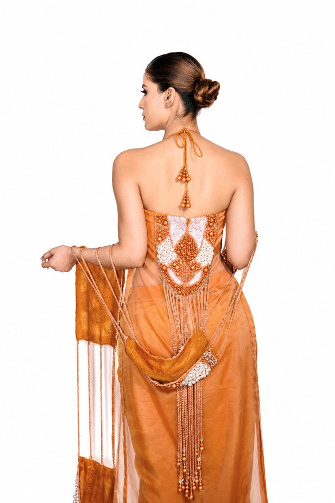 Drape Skirt, Long Shirt and Dupatta