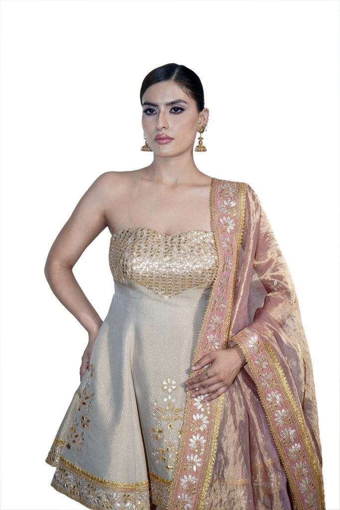 Tube Shirt with Pakistani Salwar