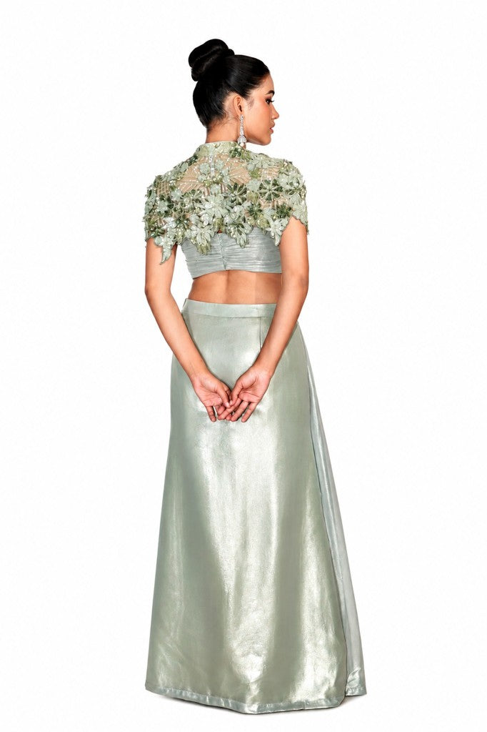 Drape Skirt Blouse Cape