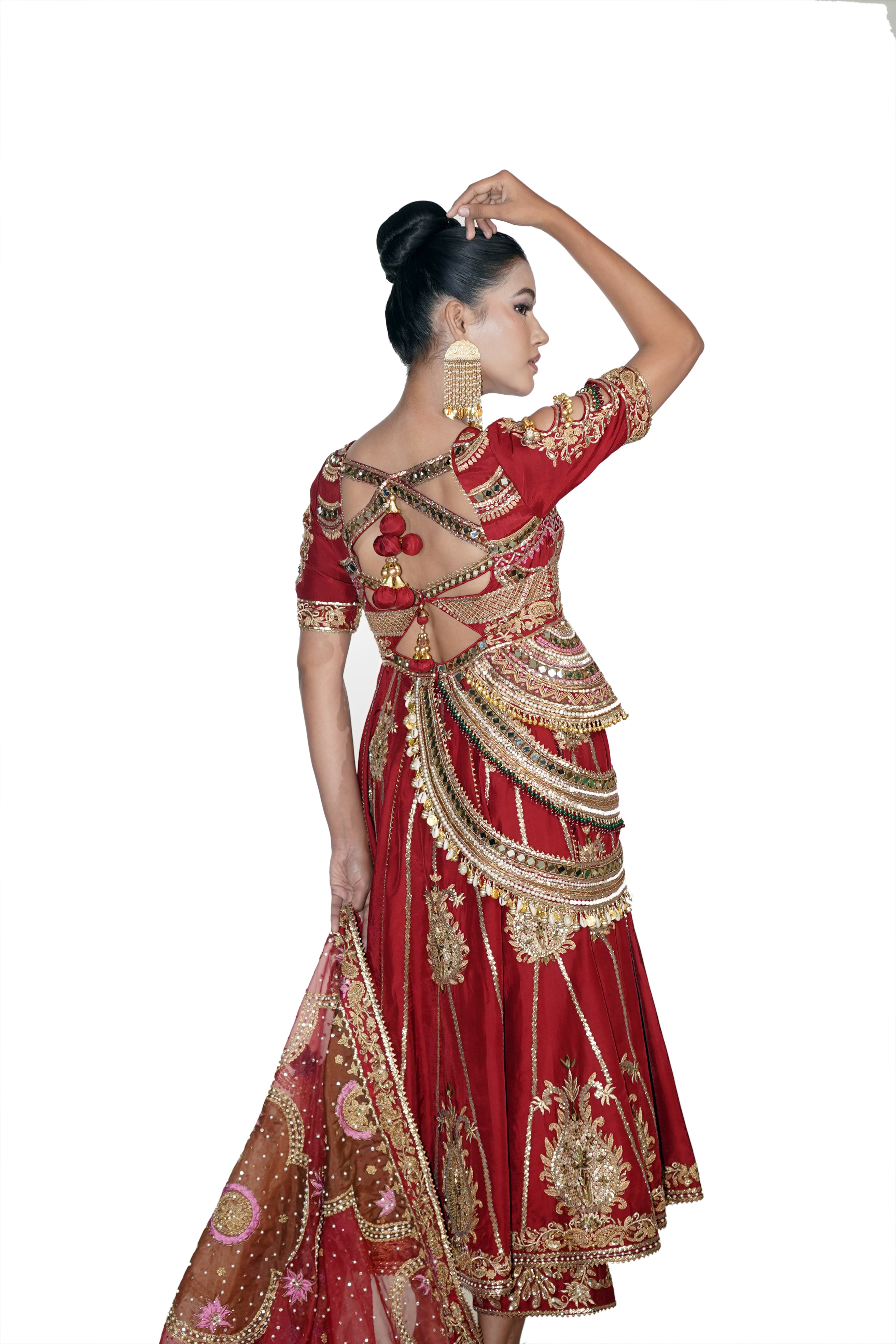 Anarkali with Tagdi Dupatta