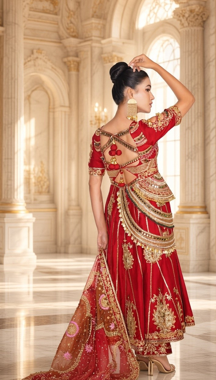 Anarkali with Tagdi Dupatta