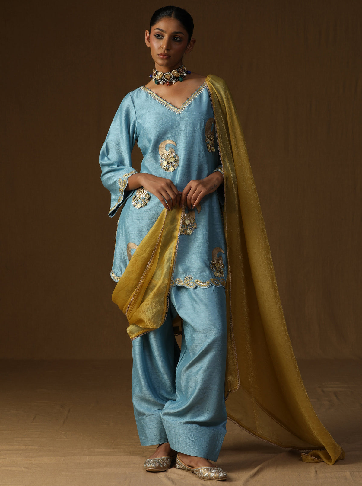 Vrinda — Neel Madhur Embroidered Suit Set