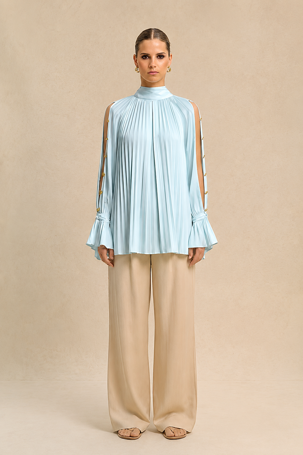 Tropical Breeze Halter Neck Blouse