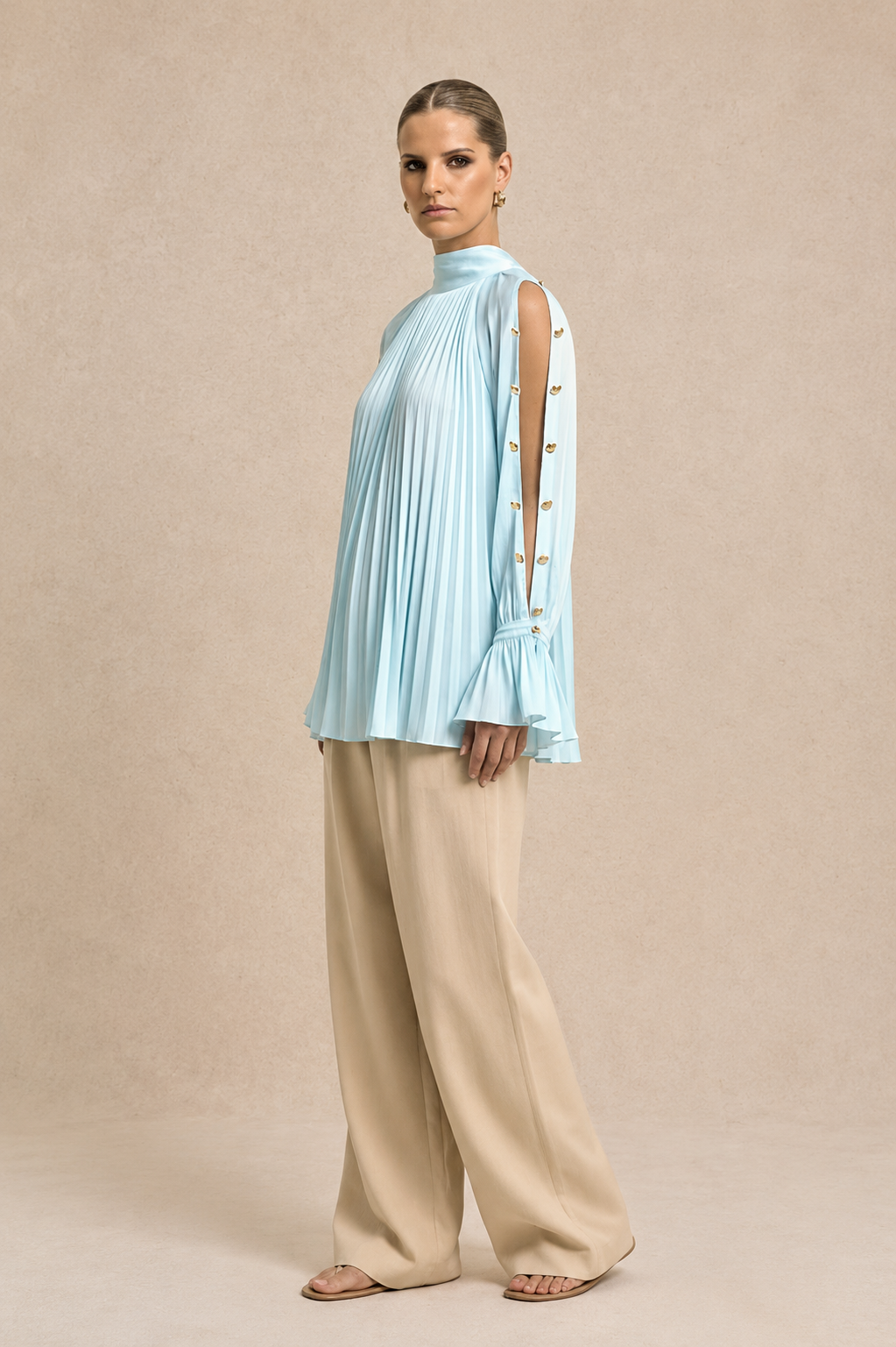 Tropical Breeze Halter Neck Blouse