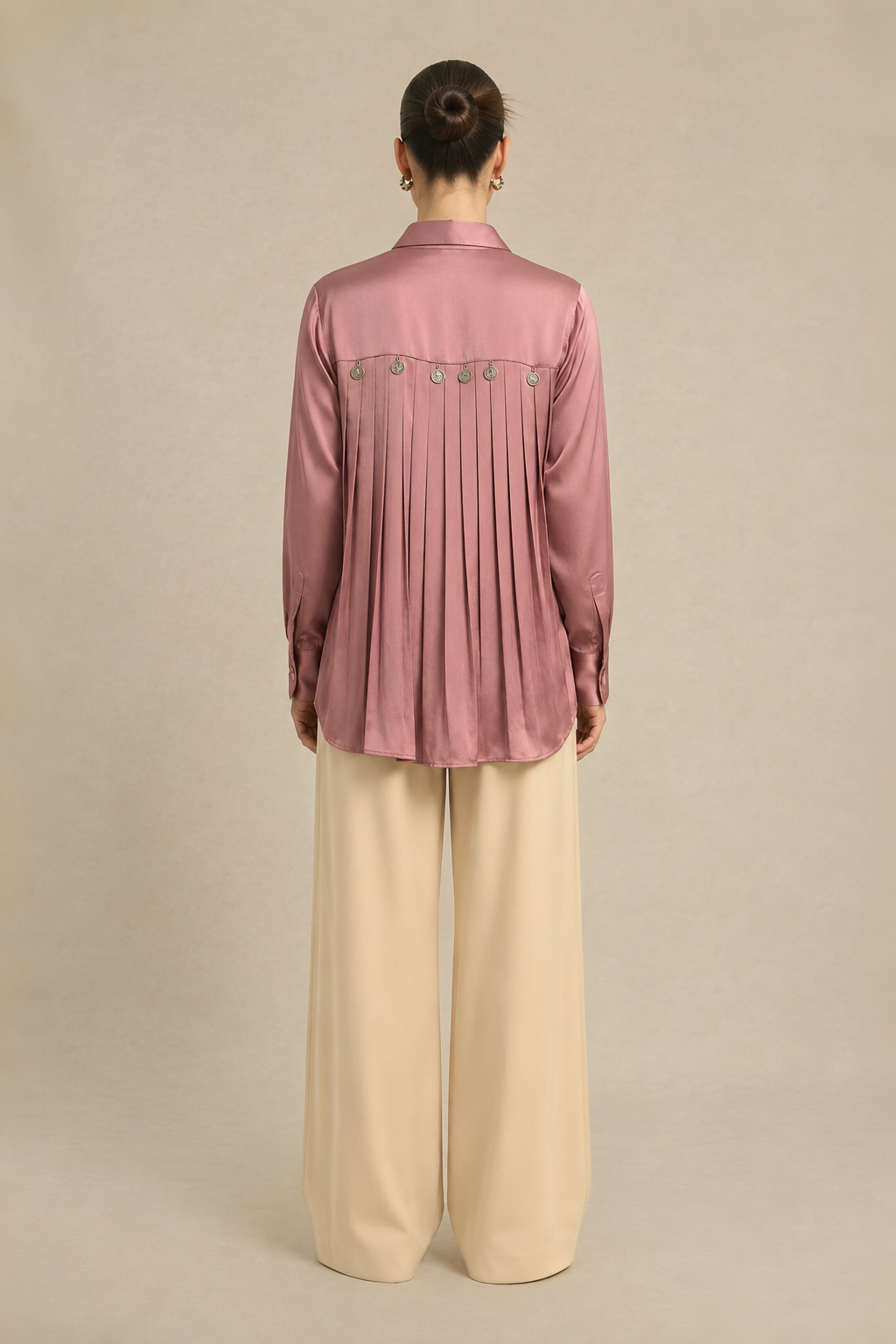 Brick Red Gather Shirt