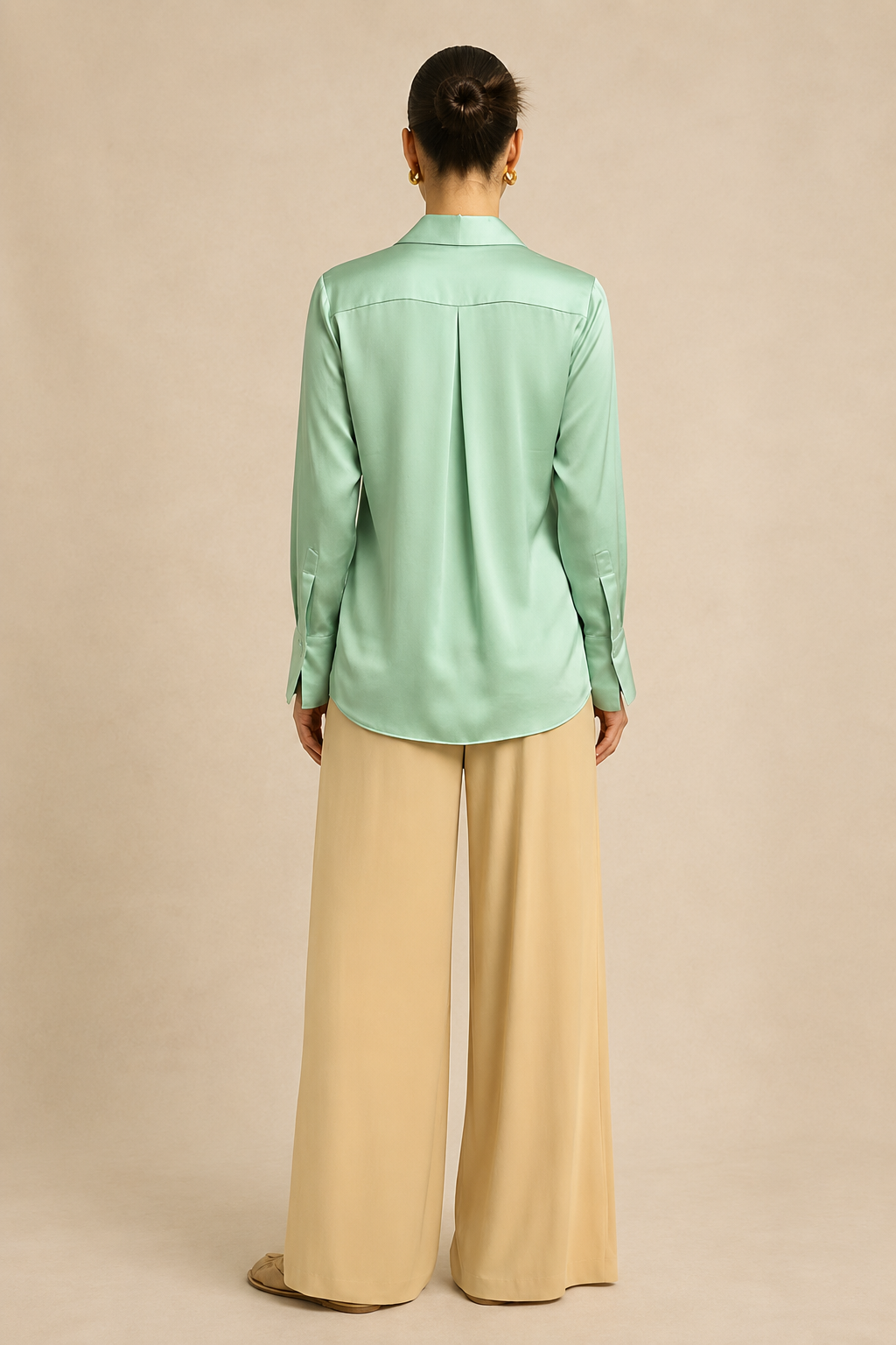 Ash Green Wrap Blouse
