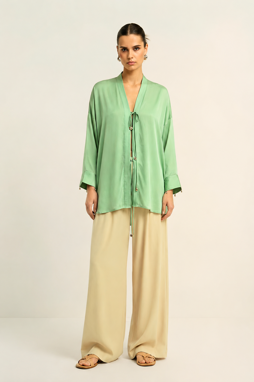 Ash Green Loop Blouse