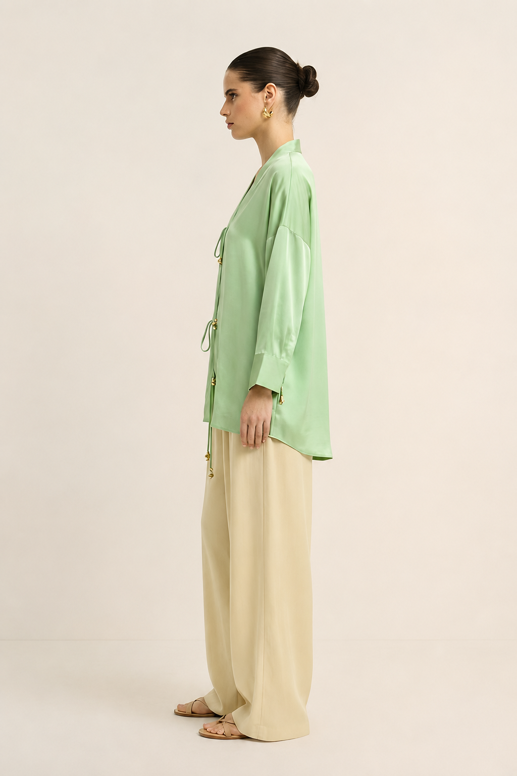 Ash Green Loop Blouse
