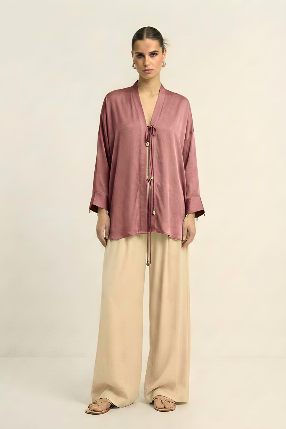 Brick Red Loop Blouse