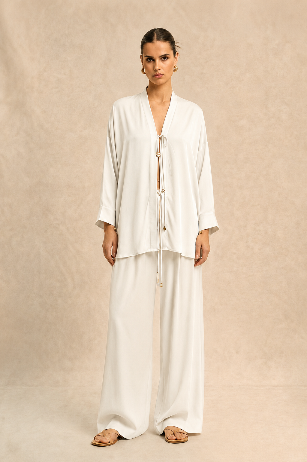 Ivory White Loop Blouse