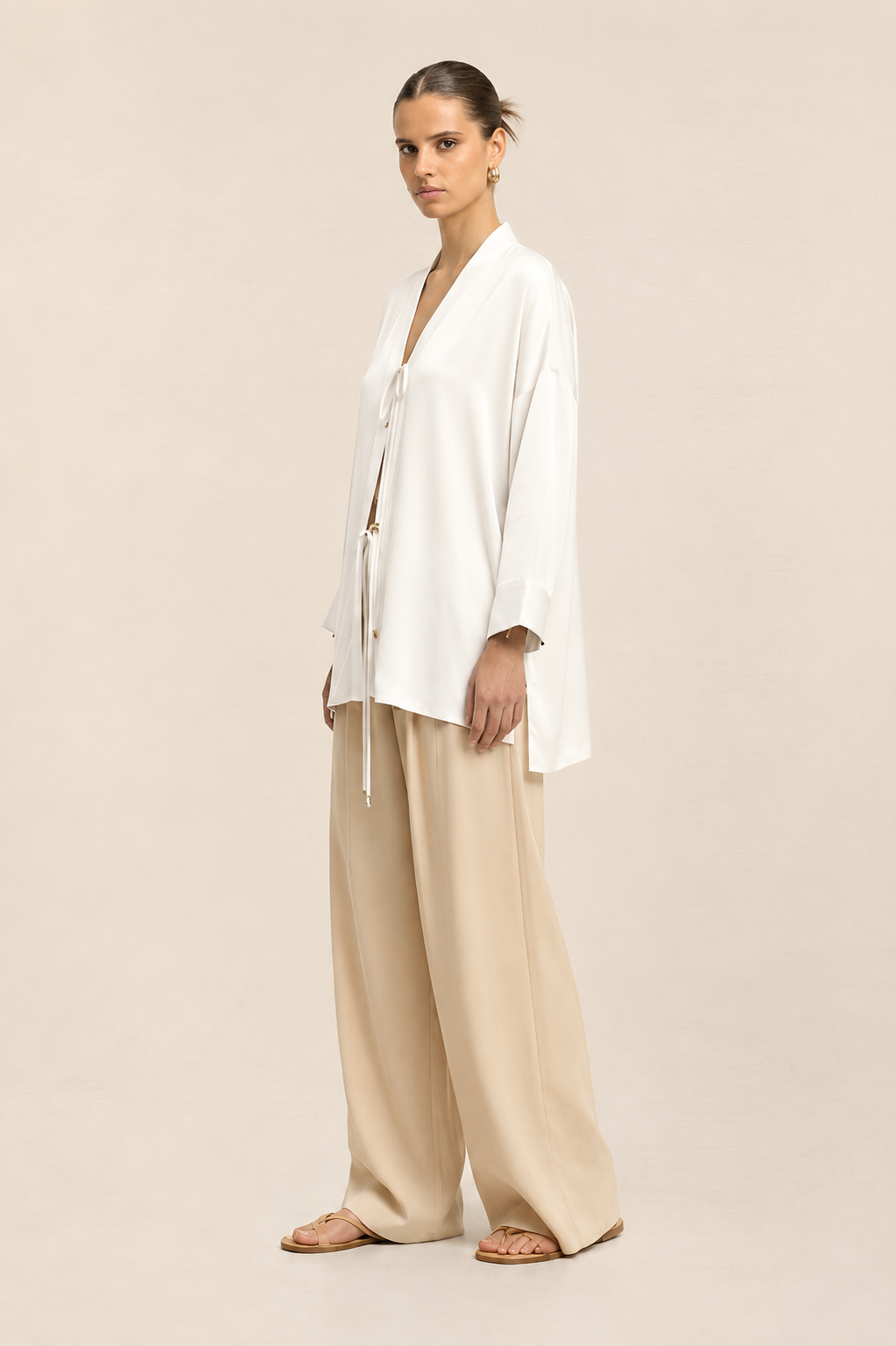 Ivory White Loop Blouse