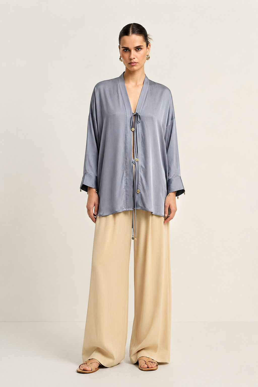 Steel Grey Loop Blouse