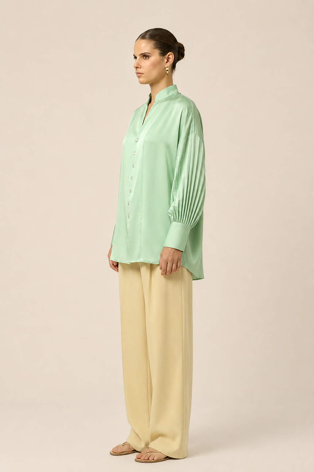 Ash Green Kaftan Blouse