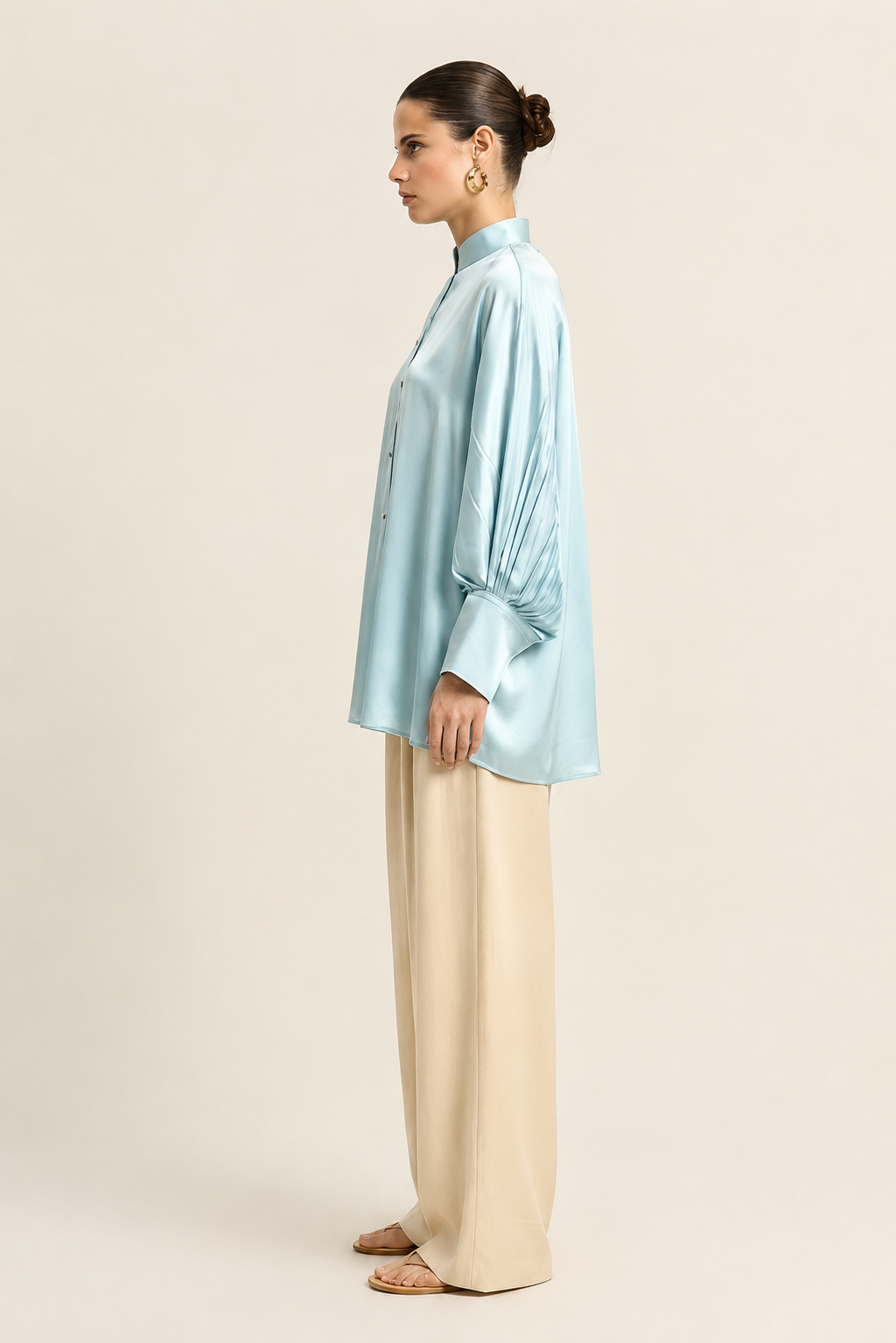 Tropical Breeze Blue Kaftan Blouse