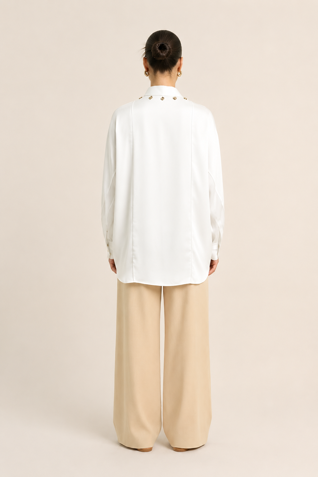 Ivory White Kaftan Blouse