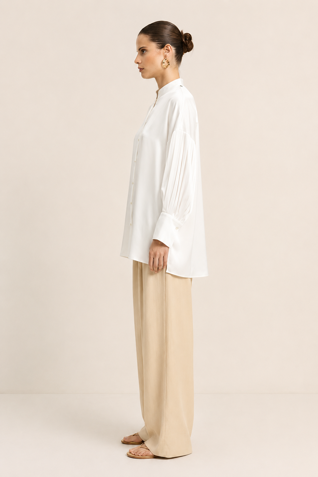 Ivory White Kaftan Blouse