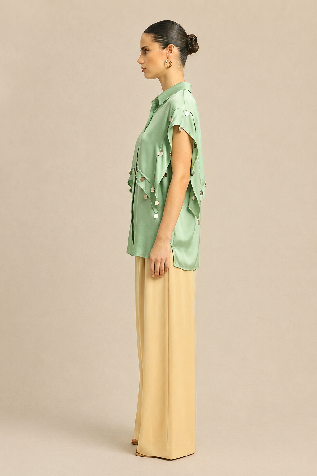 Ash Green Coin Flap Shirt