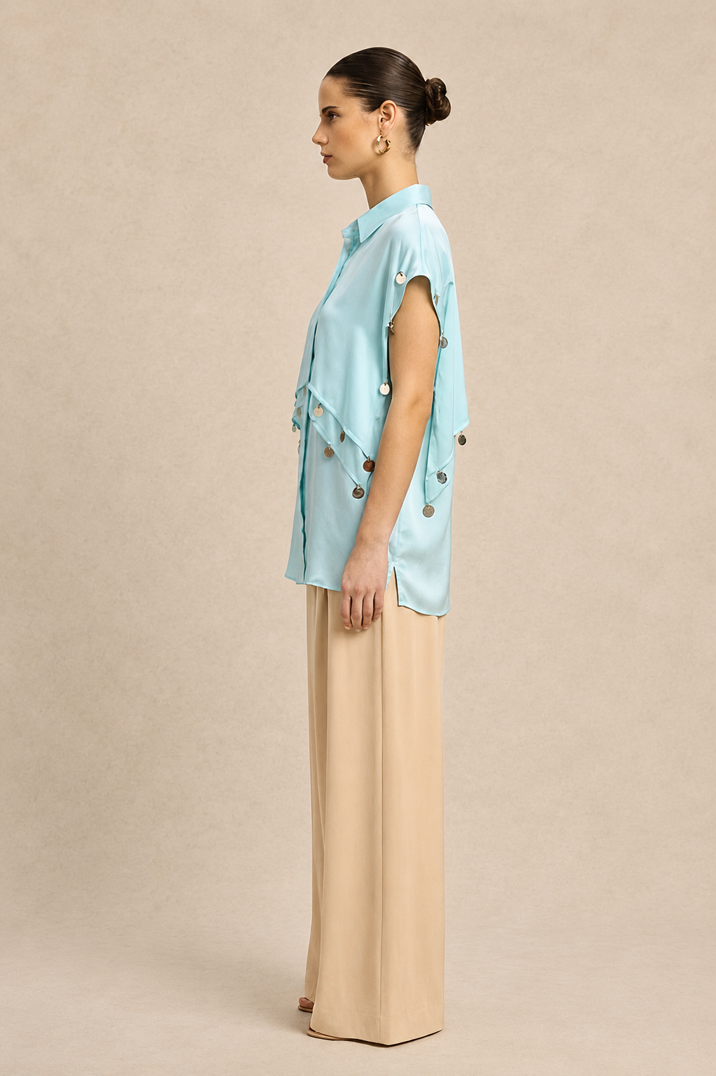 Tropical Breeze Blue Coin Flap Shirt