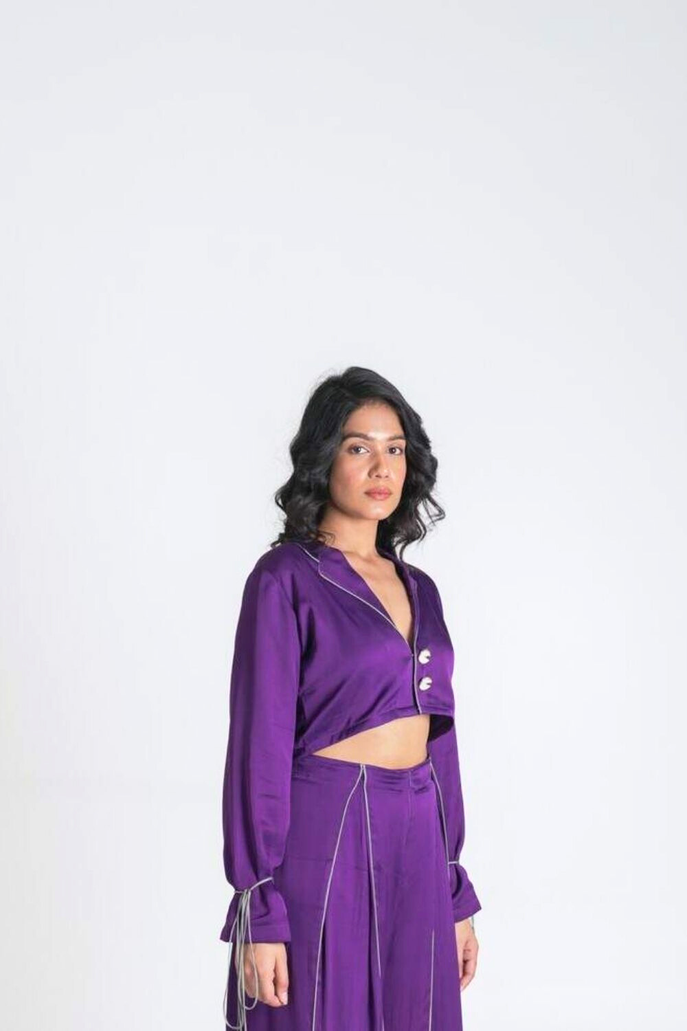 Purple full sleeved top