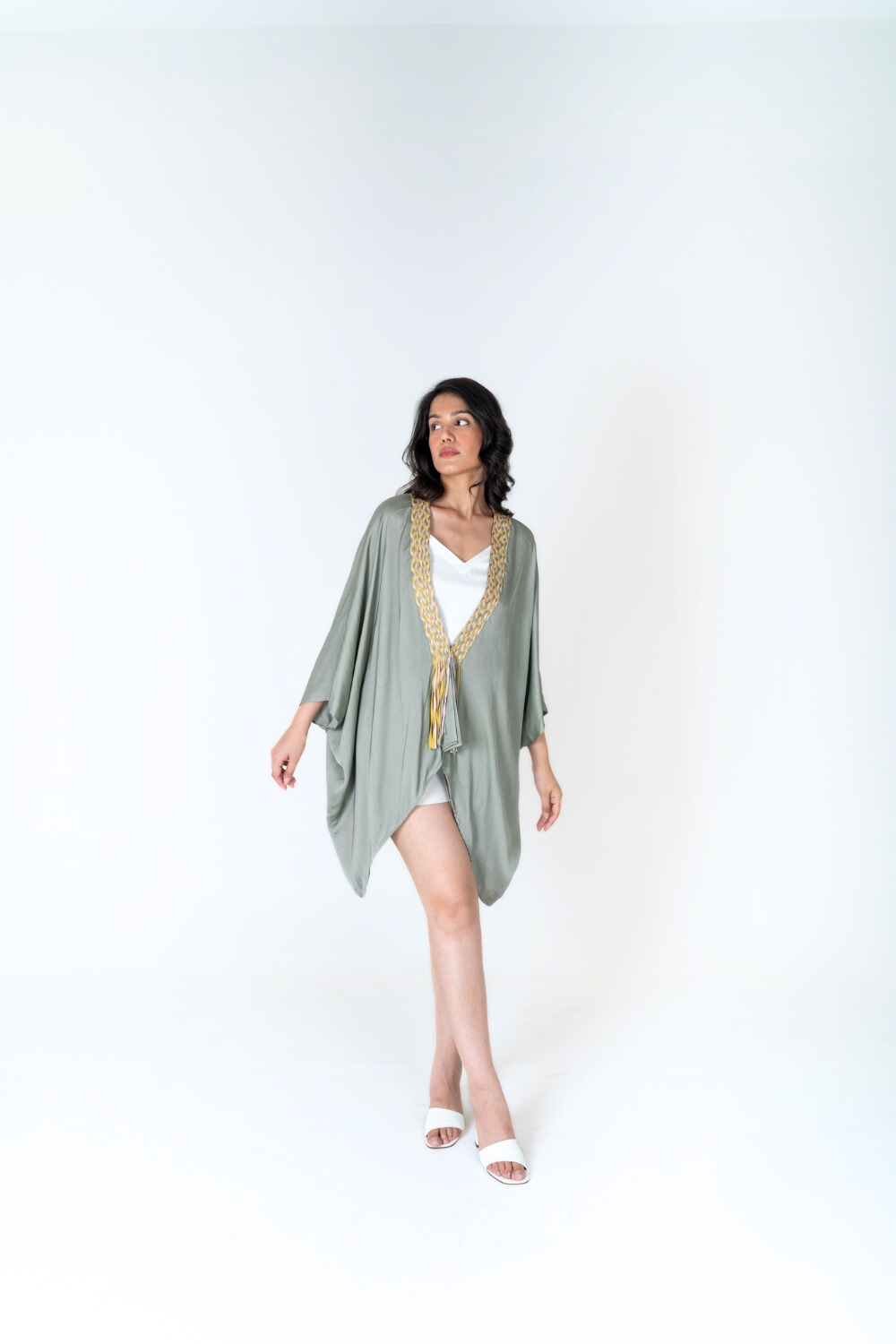 Green Braided Short Cape