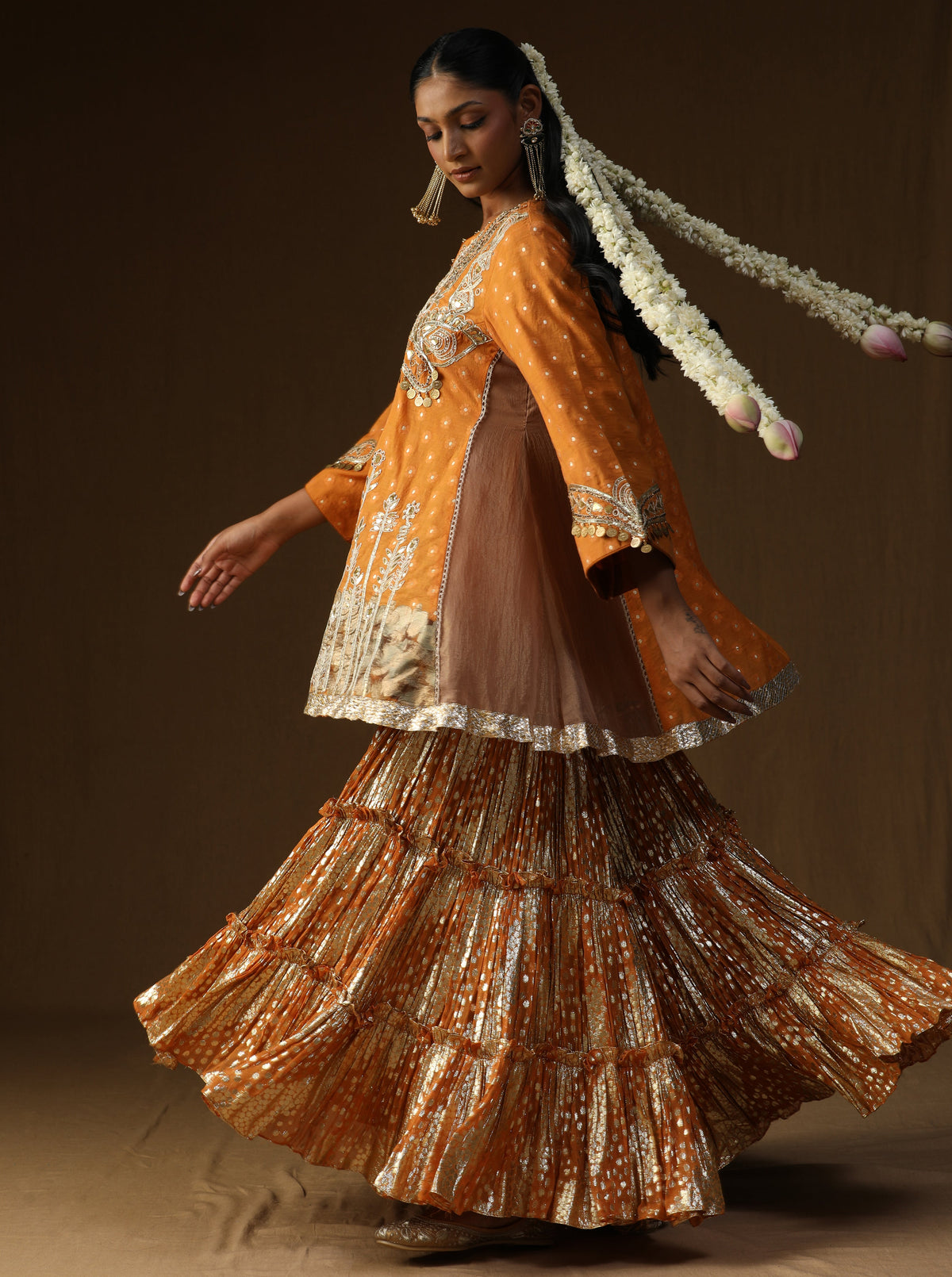 Rasika – Kesari Embroidered Sharara Set
